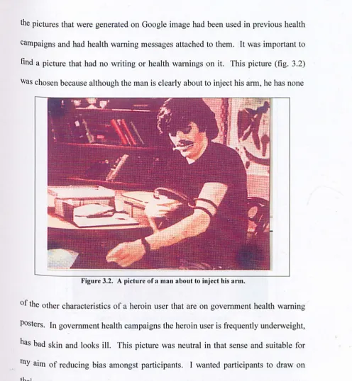Figure 3.2. A picture of a man about to inject his arm. 