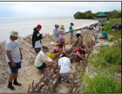 Figure 2.5. Volunteers help to uncover and document a shipwreck within BNP (BNP, 2002)