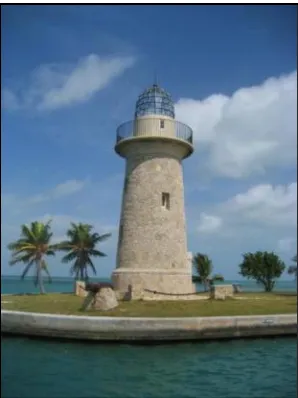Figure 2.6. Boca Chita lighthouse on Boca Chita Key within BNP. This site holds historic and cultural values for South Florida (By author, 2009)