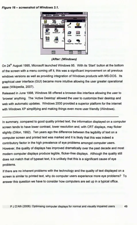 Figure 16 - screenshot of Windows 3.1. 