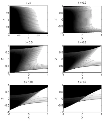 Figure 4.2: Shock formation with v0, w0 > 0.