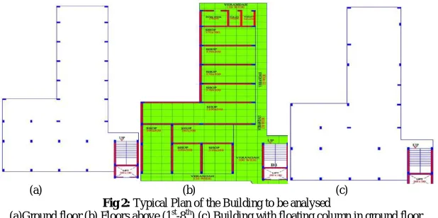 Fig 2:  Typical Plan of the Building to be analysed 