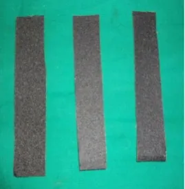 Fig. 4: Silicon carbide paper 220, 320, and 400 grits 
