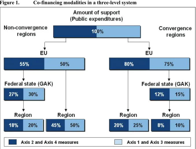 Figure 1.   Co-financing modalities in a three-level system 