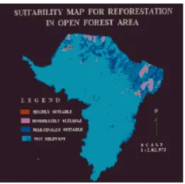 Figure 1: GIS based dynamic map indicating waste lands (open degraded forest) development/ management plan