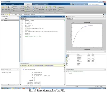 Fig. 10 Simulation result of the PLL 