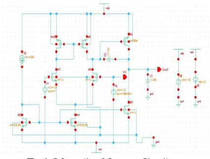 Fig. 4 shows circuit of op-amp. Fig.5. shows the proposed circuit of low pass filter circuit