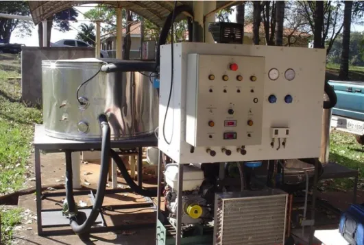 FIGURE 5. Heat-pump prototype B2 assembled in the field for biogas testing 