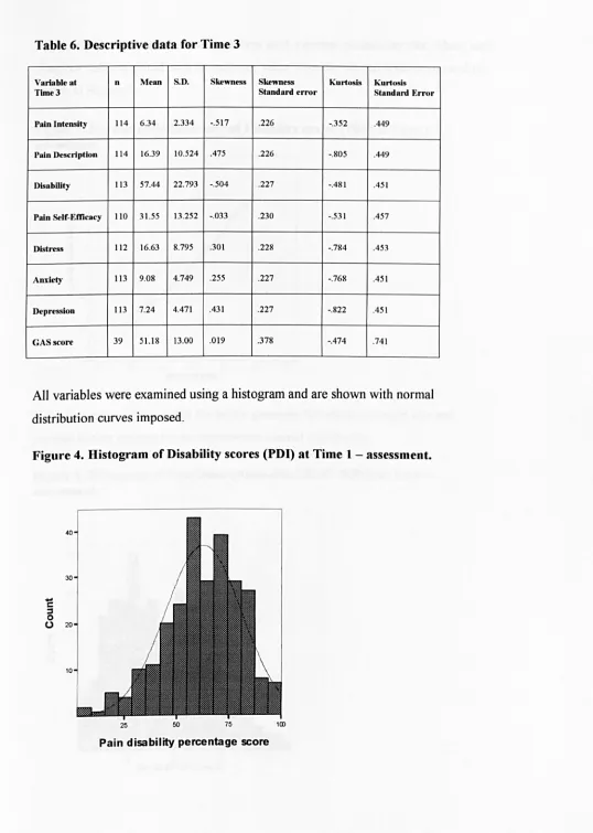 Table 6. Descriptive data for Time 3 