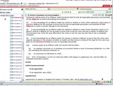 FIG. 6. Document in LexisNexis Butterworths with search terms automatically highlighted in bold