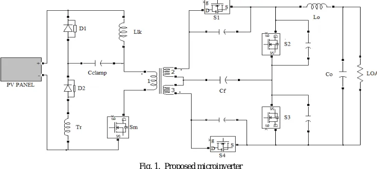 Fig. 1.  Proposed microinverter 