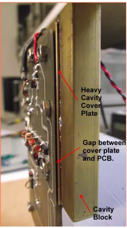 Figure 7.19: Close-up view of printed circuit board assembly to the transducer showing the