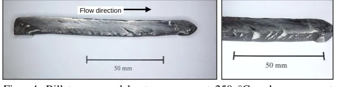 Fig.  4. Billet processed by two passes at 250 °C and one pass at  200 °C by route BC (sample 7)