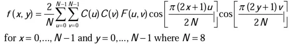 Fig. 1. The Forward 2D-DCT Transformation.  