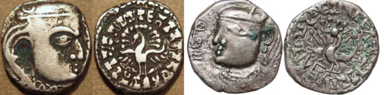 Figure 6: Silver Coins of Skandagupta (left) and Toramāṇa (right) 63