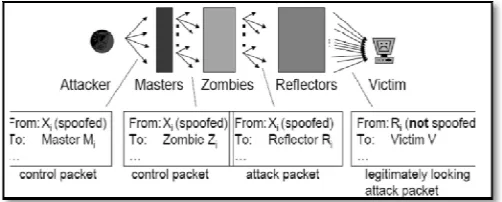 Figure 3: A Reflector DDoS Attack [29] 