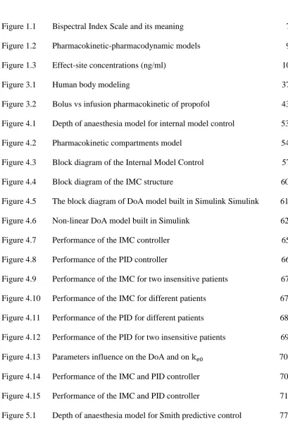 Figure 5.1 Depth of anaesthesia model for Smith predictive control                  77 