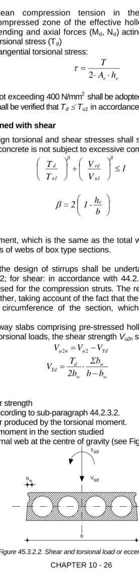 Figure 45.3.2.2. Shear and torsional load or eccentric shear 