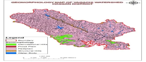 FIG.2 DRAINAGE MAP OF YAGHACHI WATERSHED 