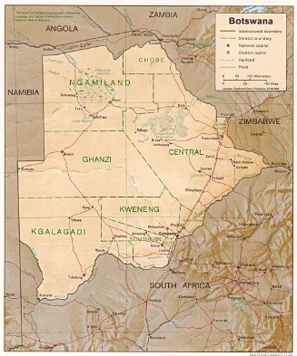 Figure 1. Map of Botswana 