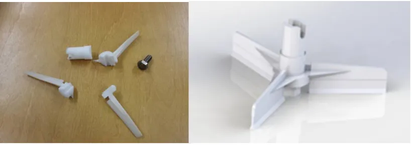 Fig. 8. The broken part of a kitchen aid machine and the redesigned CAD model of it. 