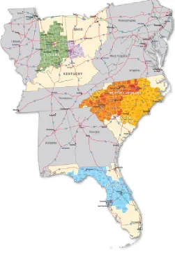 Figure 2.1:Duke Energy Territory