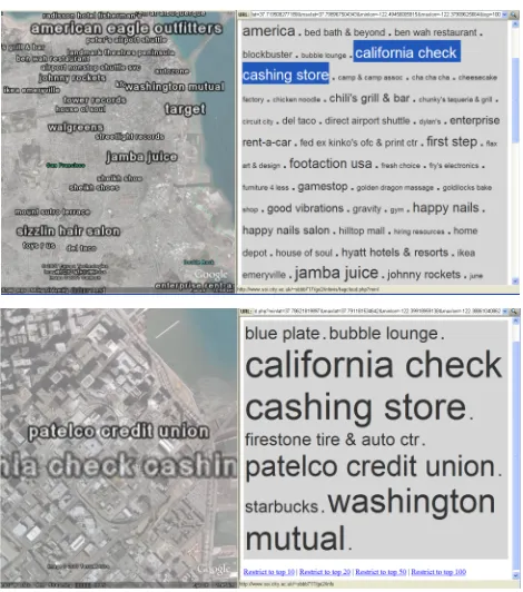 Figure 3. Tag maps of the most prominent word 