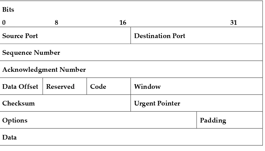 Figure 2.2 TCP Packet Header 