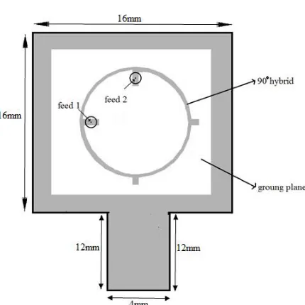 Fig. 2.2Geometry of the designed antenna  