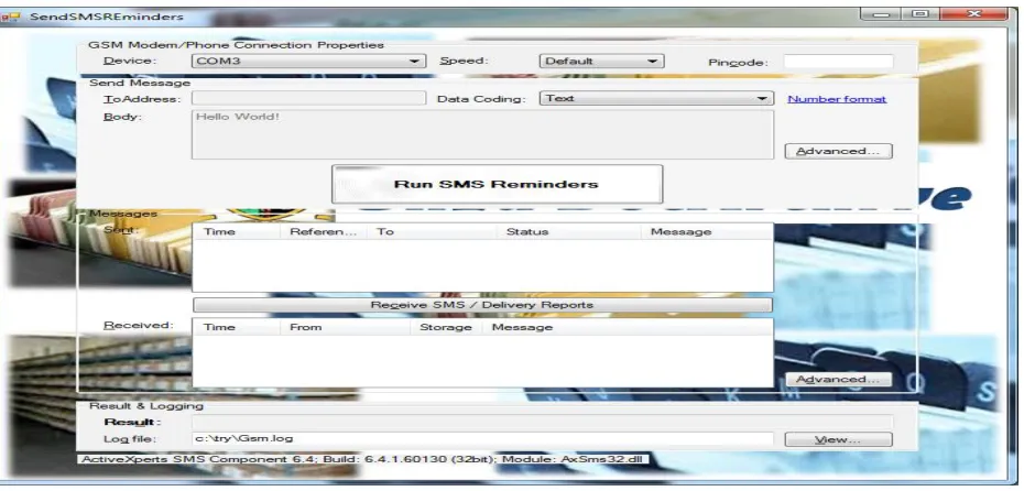 Figure 10: SMS Reminder 