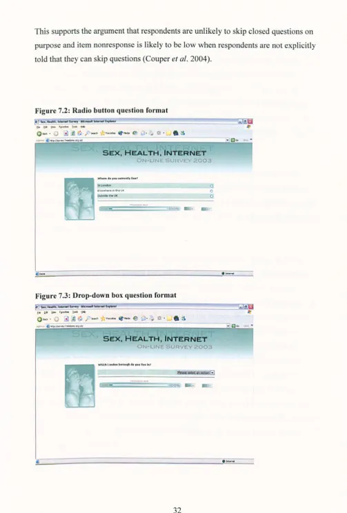 Figure 7.2: Radio button question format 