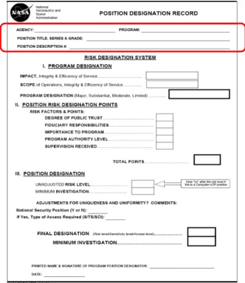 Figure B-01.  NASA Form 1722 