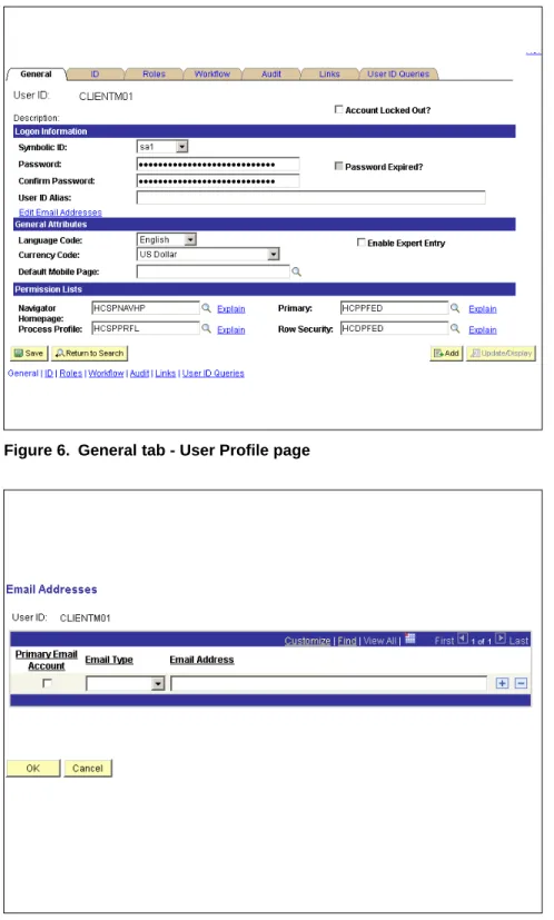 Figure 7. Email Addresses page