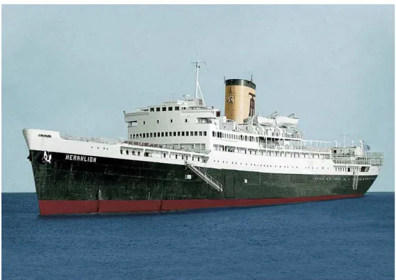 Fig. 1. SS Heraklion following her conversion. (Colors are visible in the online version of the article;http://dx.doi.org/10.3233/ISP-130109.)