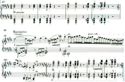 Fig. 3. Liszt, Sonata in B minor, bars 262-269.  