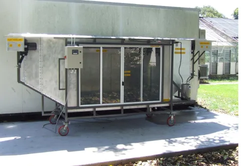 Figure 11. Leslies Research Centre's Spray cabinet that was used to uniformly spray 