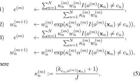 TABLE I: Example of different cost matrices.