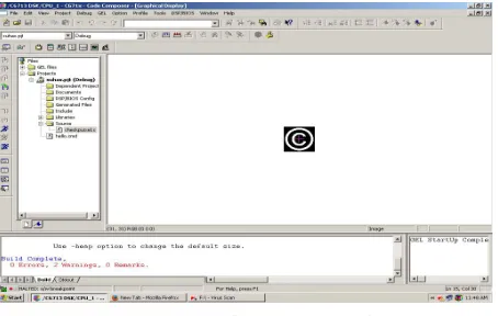 Figure 5: Extracted image on CC Studio 