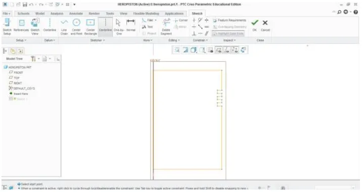 Fig 1: Piston design in PRO-E 