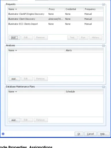 Figure 4 Node Properties, Assignations