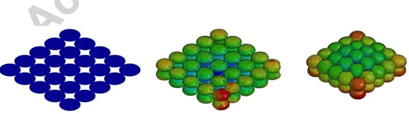 Fig.IV: 3D realization of one cell connected to pressure source (centre) surrounded by inflatable cells connected via  MEMS valves  