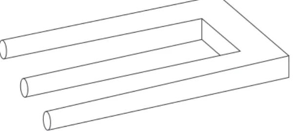 Figure 7: Impossible object. The drawing in this figure produce perception of coherent three-dimensional object, but it is physically impossible.