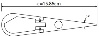 Figure 2.3: Schematic of the idealized airfoil adapted from Gonzalez et al. (2010).