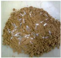 Fig. 3 Sand Mixed with Plastic Waste 