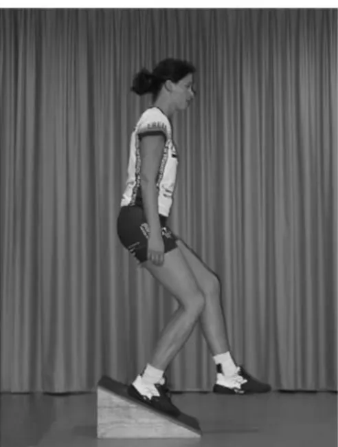 Figure 5.1.  Eccentric decline squat  (informed consent was obtained for  publication of this figure).