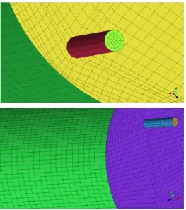 Figure 1 Physical model of the studied hot water storage tanks and the coordinate system employed in this work