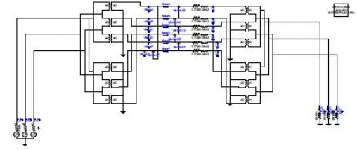 Fig. 4 The schematic circuit six­phase system for diametrical connection Test System I