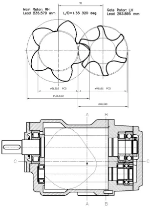 Figure 4 Numerical mesh for rotors (left) and their fluid parts (right) 