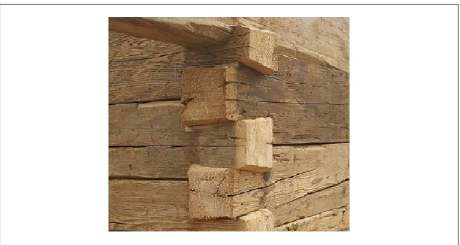 Figure 3.10:Dovetail corner joint of a log cabin in the Bregenzerwald[105]