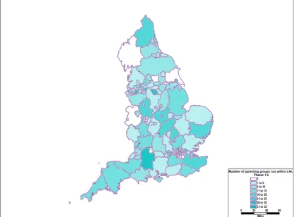 Figure 2.7: The implementation of parenting interventions by local authority 